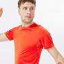 QUECHUA - Men Synthetic Short-Sleeved Hiking T-Shirt  Mh100, Orange