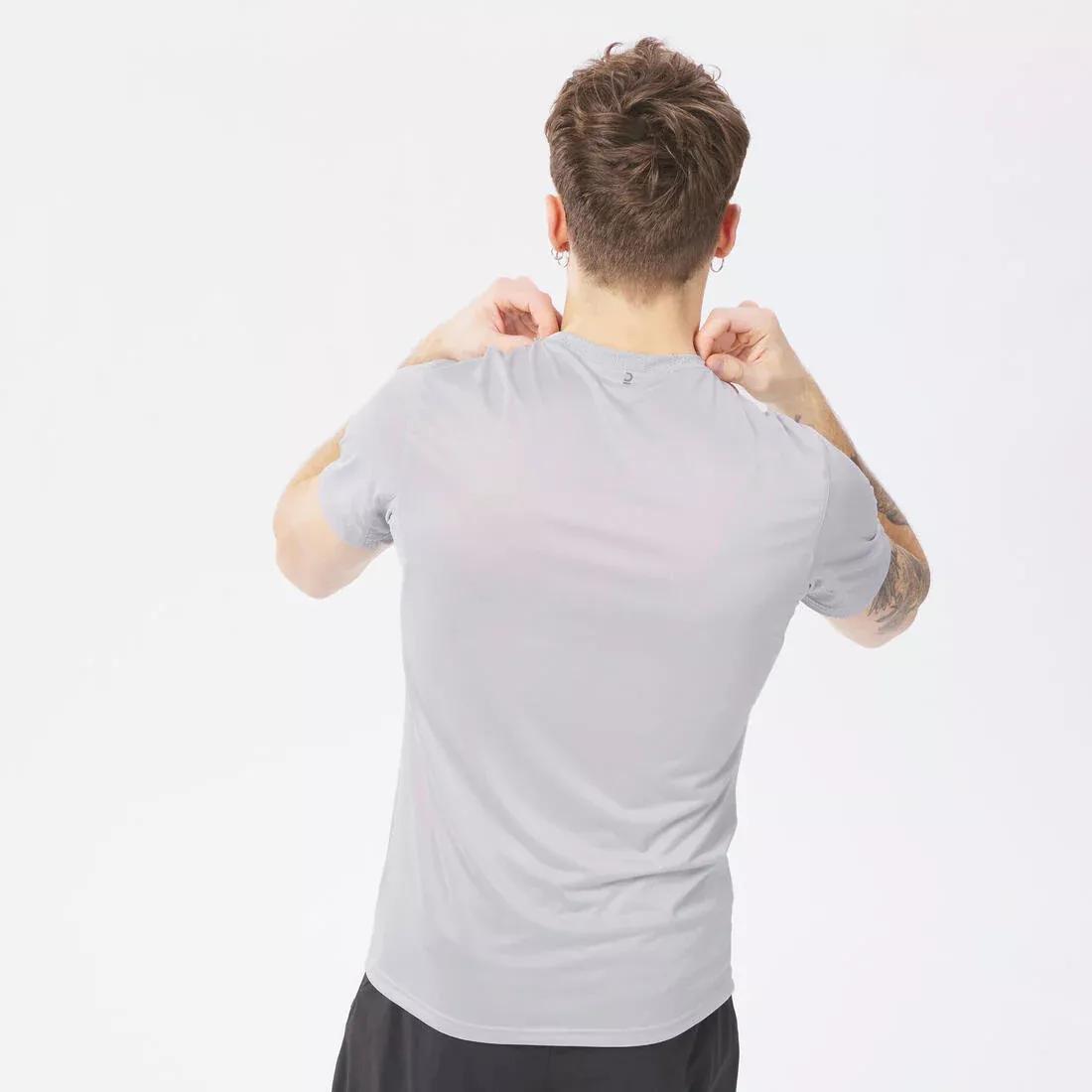Men Synthetic Hiking T-Shirt - Mh100, Grey, , large image number 4