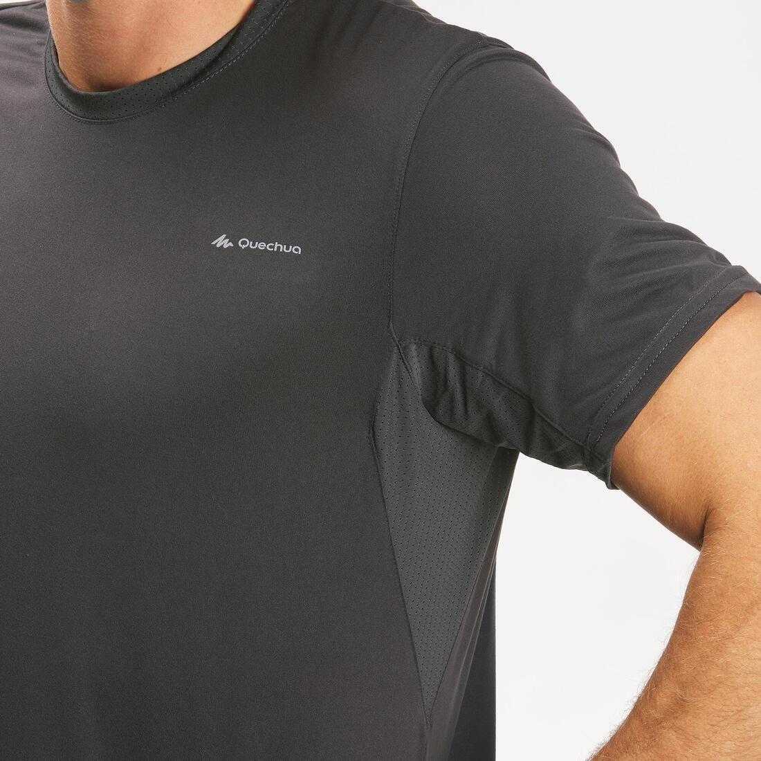Men Synthetic Hiking T-Shirt - Mh100, Grey, , large image number 14