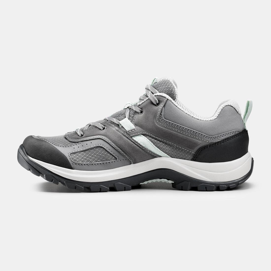 QUECHUA - Women Mountain Walking Shoes - Mh100, Grey