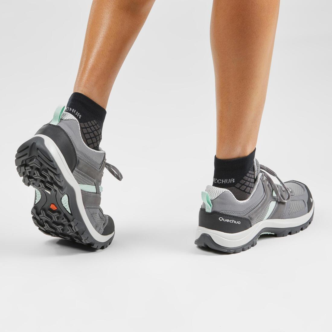 Women Mountain Walking Shoes - Mh100, Grey, , large image number 5