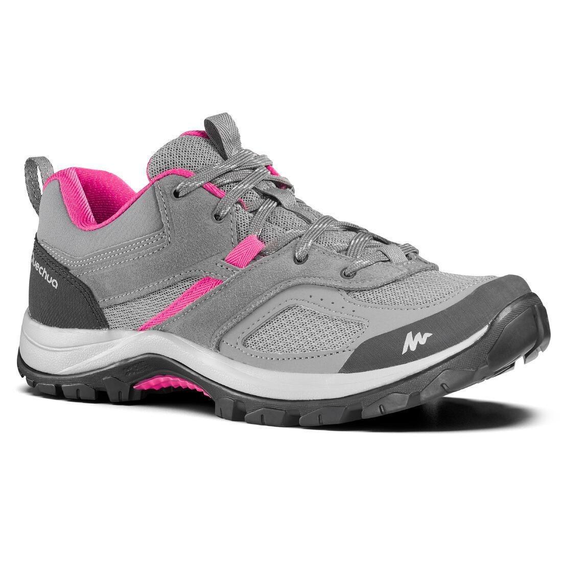 Women Mountain Walking Shoes - Mh100, Grey, , large image number 6