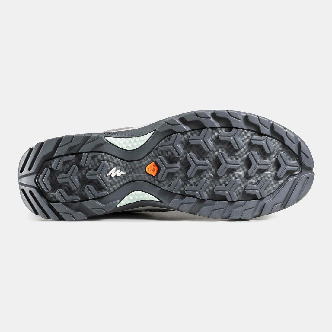 Women Mountain Walking Shoes - Mh100, Grey, , large image number 8