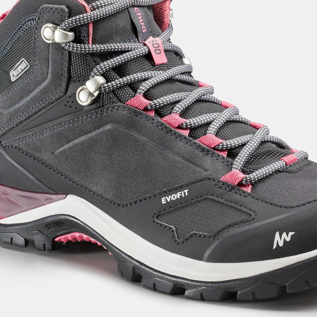 Women Waterproof Walking Boots - Mh500 Mid, Grey, , large image number 1