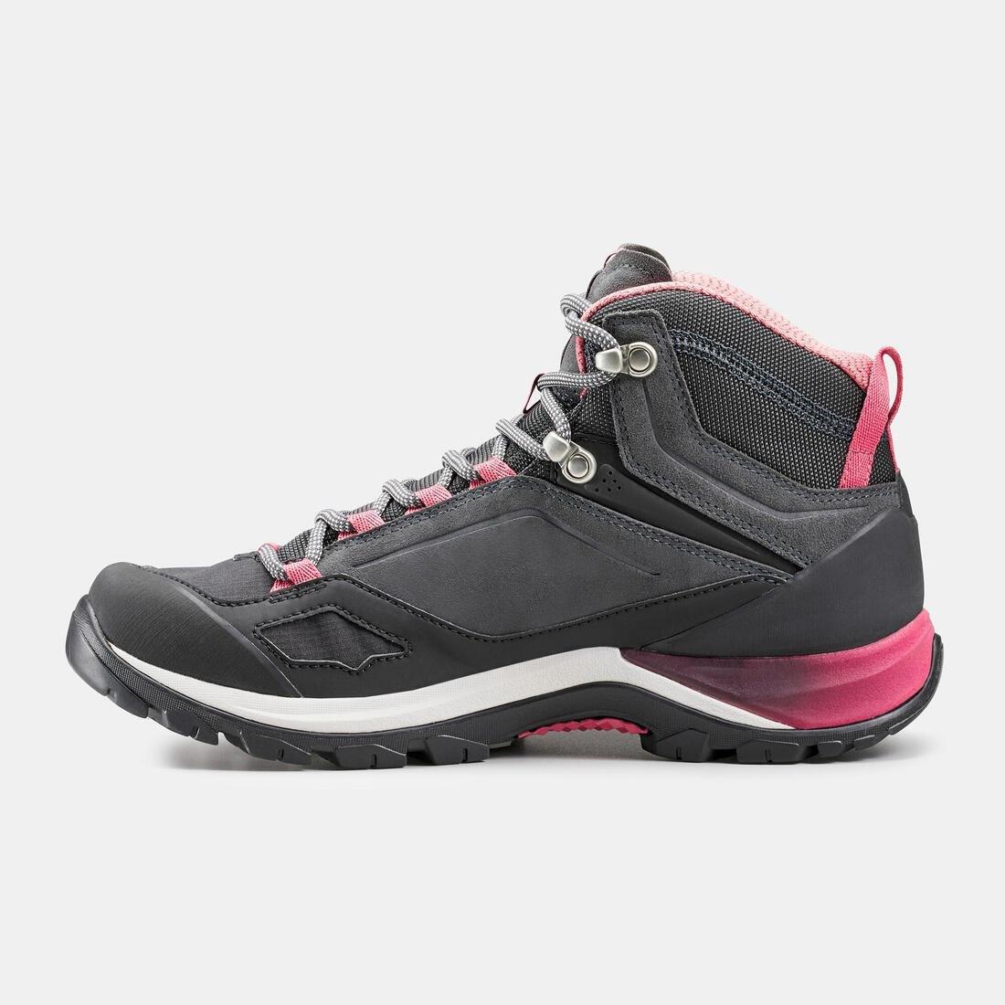 Women Waterproof Walking Boots - Mh500 Mid, Grey, , large image number 7