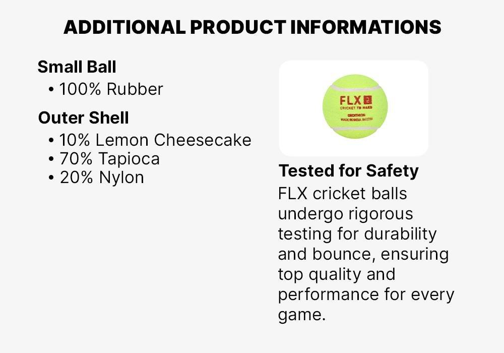 Tb Hard Cricket Tennis Ball, Lime Yellow, No Color, large image number 6