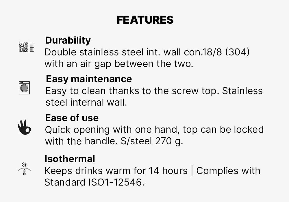 Isothermal Stainless Steel Mug 0.3, Putty, No Color, large image number 15