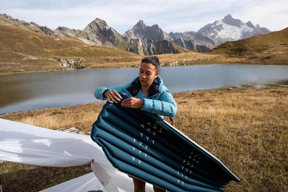 Inflatable Trekking Mattress - Mt500 Air Xl - 195 X 60 Cm - 1 Person, Blue, No Color, large image number 5
