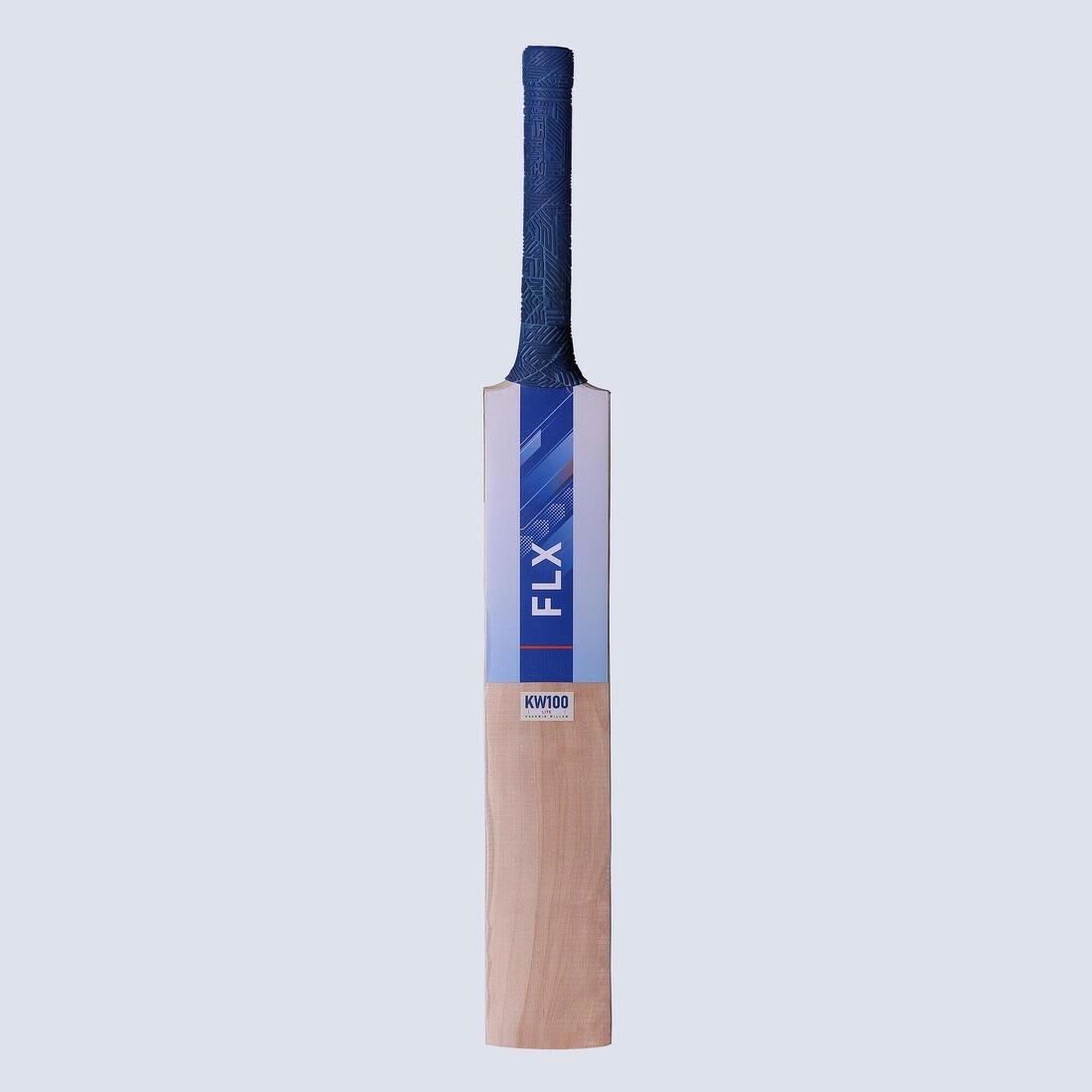 Kids Kashmir Willow Cricket Bat KW100 Jr, Indigo Blue, No Color, large image number 1