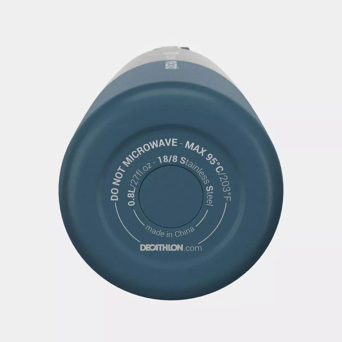 0.8 L Stainless Steel Isothermal Water Bottle With Quick-Release Cap For Hiking, Beige, No Color, medium