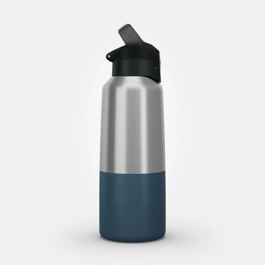 0.8 L Stainless Steel Isothermal Water Bottle With Quick-Release Cap For Hiking, Beige, , large image number 2
