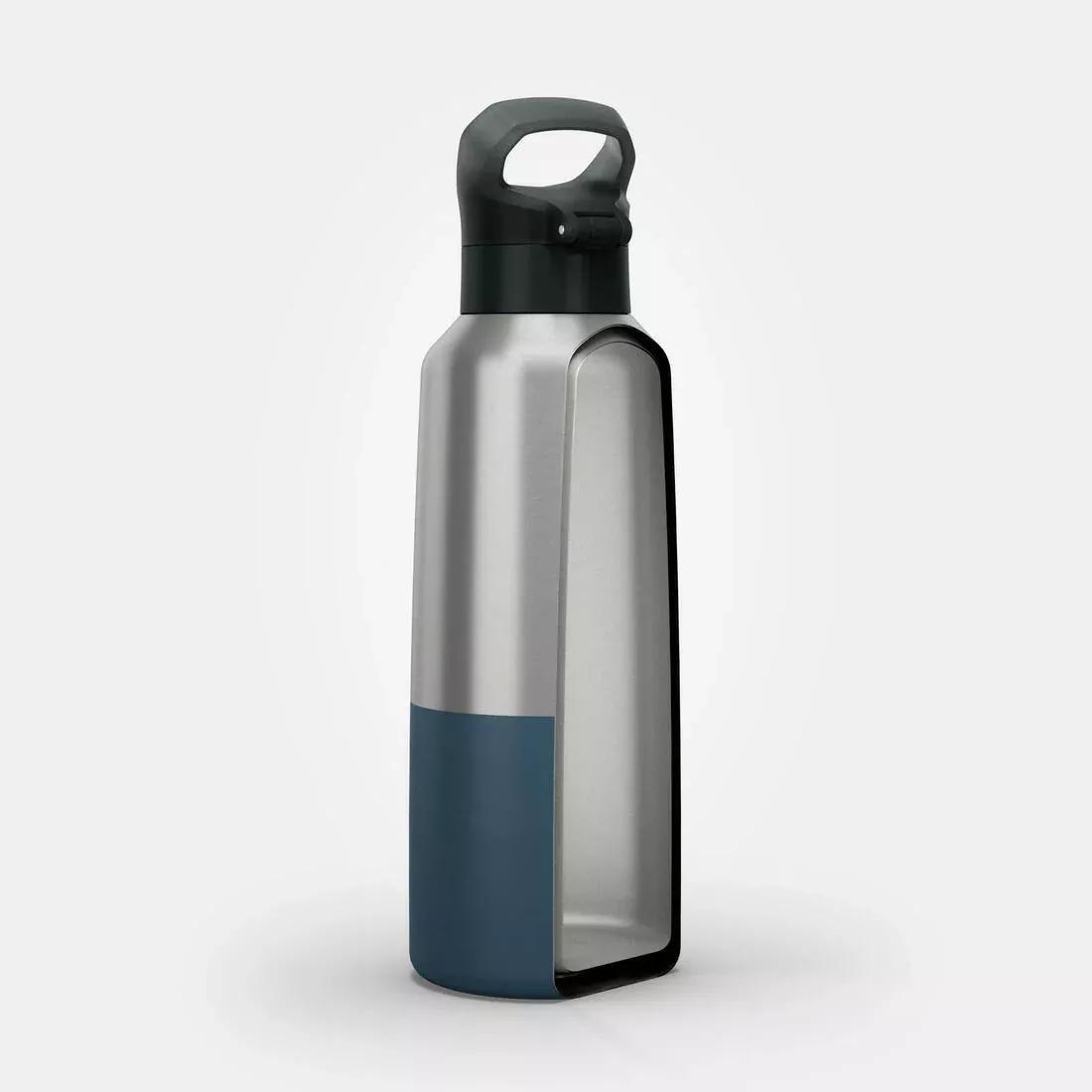 0.8 L Stainless Steel Isothermal Water Bottle With Quick-Release Cap For Hiking, Beige, , large image number 4