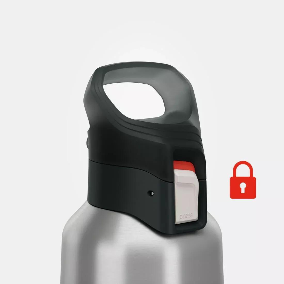0.8 L Stainless Steel Isothermal Water Bottle With Quick-Release Cap For Hiking, Beige, , large image number 11