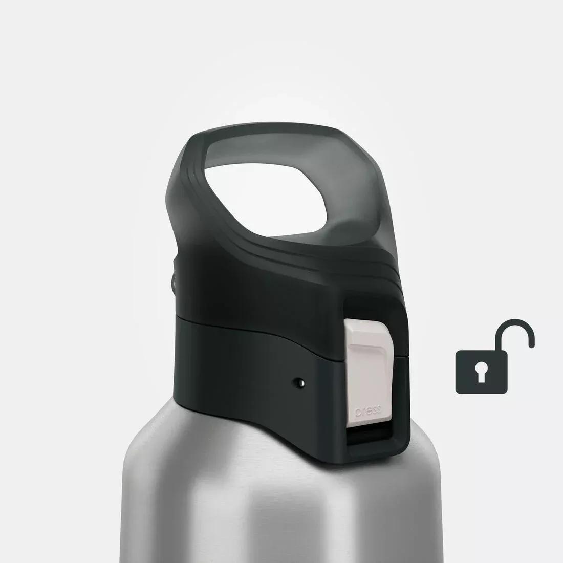 0.8 L Stainless Steel Isothermal Water Bottle With Quick-Release Cap For Hiking, Beige, , large image number 12