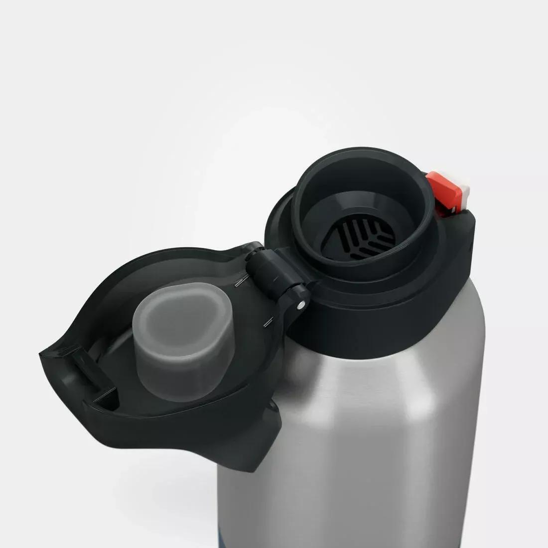 0.8 L Stainless Steel Isothermal Water Bottle With Quick-Release Cap For Hiking, Beige, , large image number 13