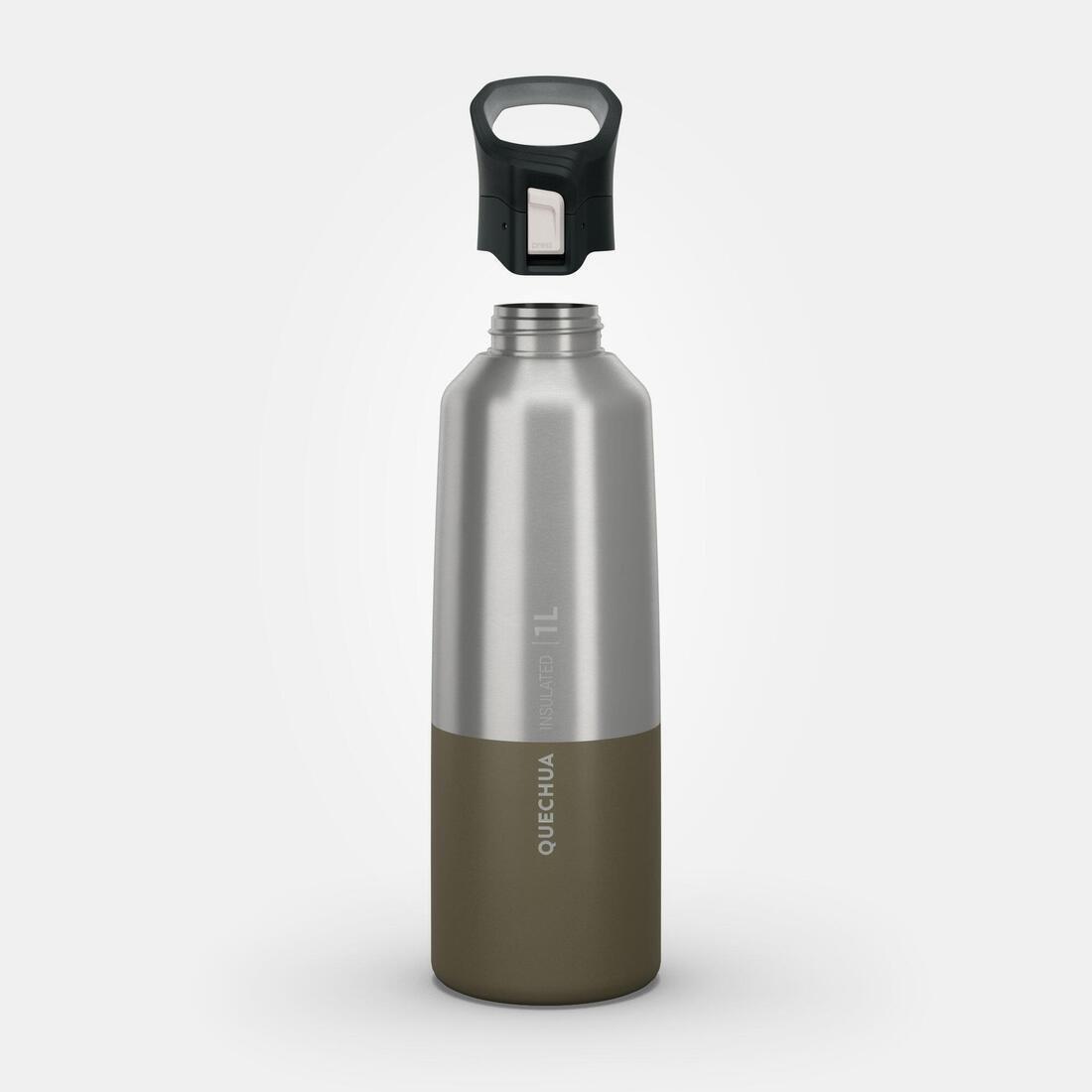 Isothermal Stainless Steel Hiking Flask Mh500 1L, Green, No Color, large image number 1