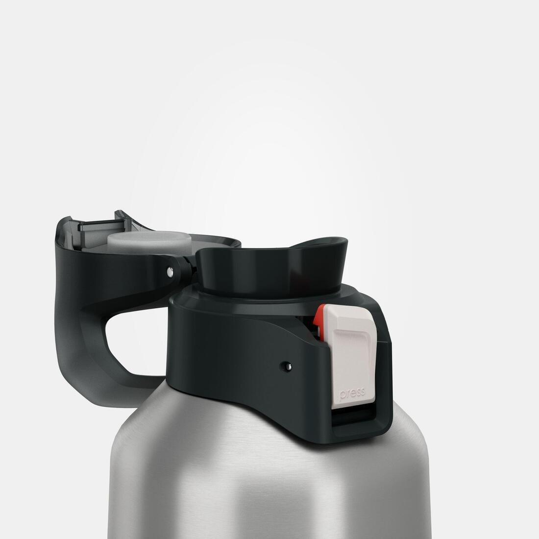 Isothermal Stainless Steel Hiking Flask Mh500 1L, Green, No Color, large image number 6