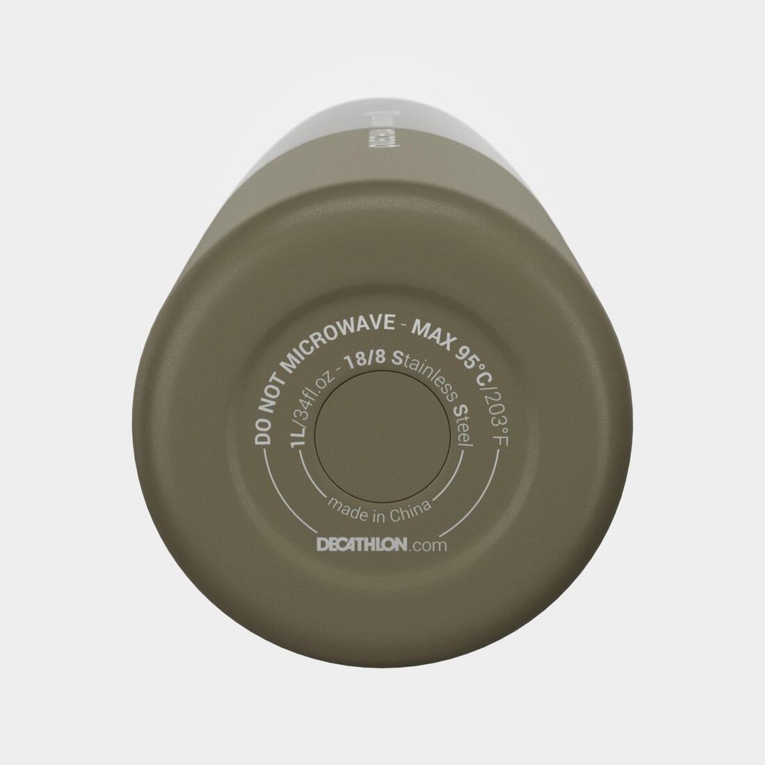 Isothermal Stainless Steel Hiking Flask Mh500 1L, Green, No Color, large image number 9