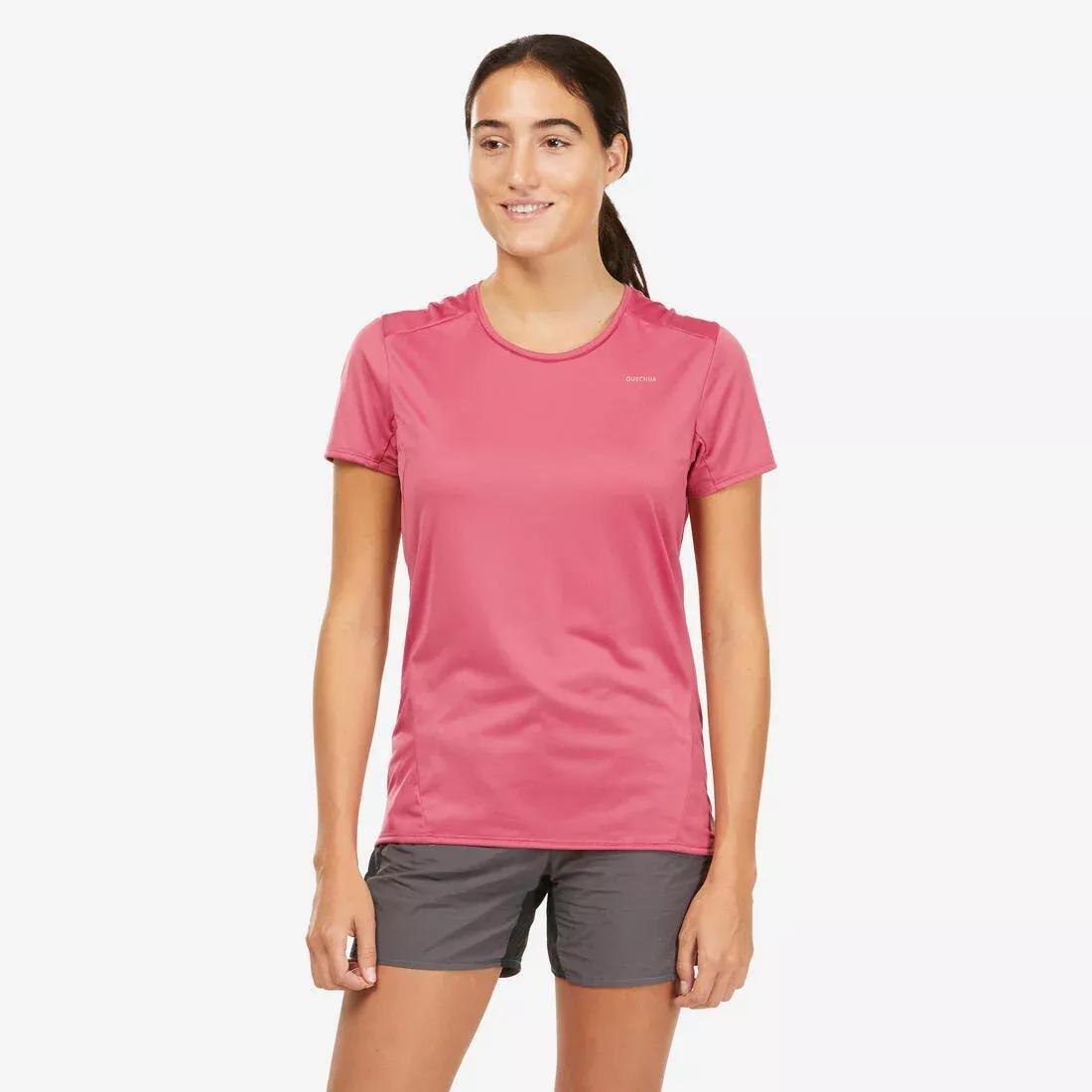 تسوق Women's Mountain Walking Short-Sleeved T-Shirt MH100 - Lychee