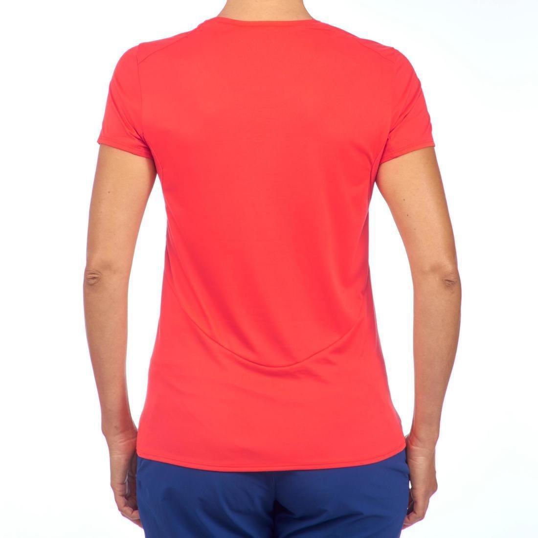 Women's Mountain Walking Short-Sleeved T-Shirt MH100 - Lychee, Old Pink, , large image number 9