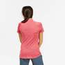 QUECHUA - Women Mountain Walking Short-Sleeved T-Shirt - Mh500, Pink