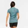 QUECHUA - Women's Mountain Walking Short-Sleeved T-Shirt MH500, Frozen Cedar