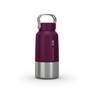 QUECHUA - Stainless Steel Hiking Flask With Screw Cap Mh100 0.6 L, Purple