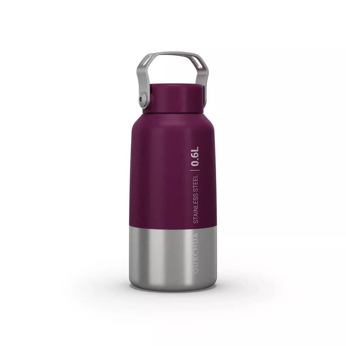 Stainless Steel Hiking Flask With Screw Cap Mh100 0.6 L, Purple, No Color, large image number 2