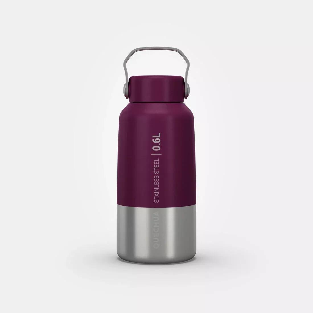 Stainless Steel Hiking Flask With Screw Cap Mh100 0.6 L, Purple, No Color, large image number 4
