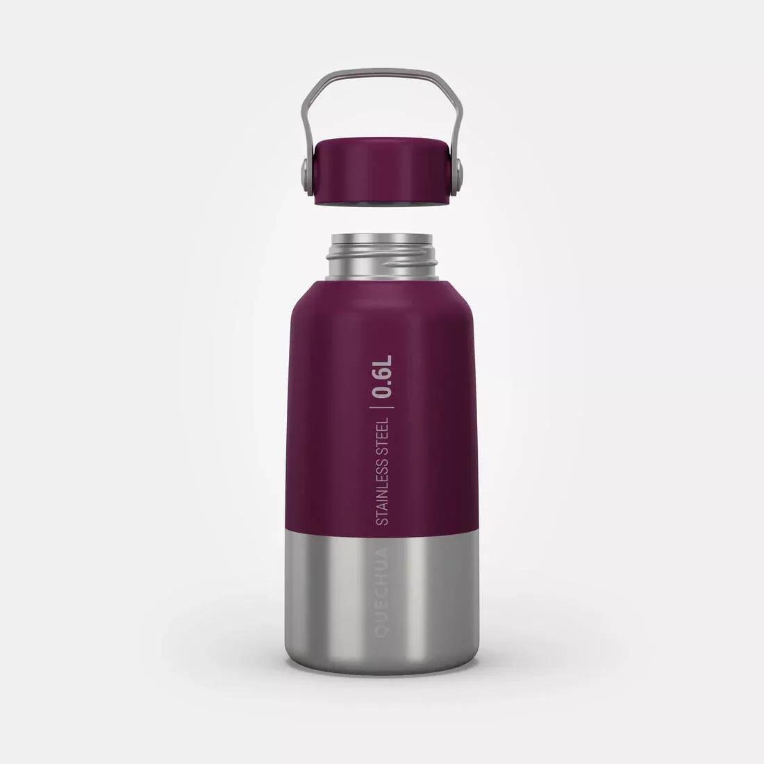 Stainless Steel Hiking Flask With Screw Cap Mh100 0.6 L, Purple, No Color, large image number 10
