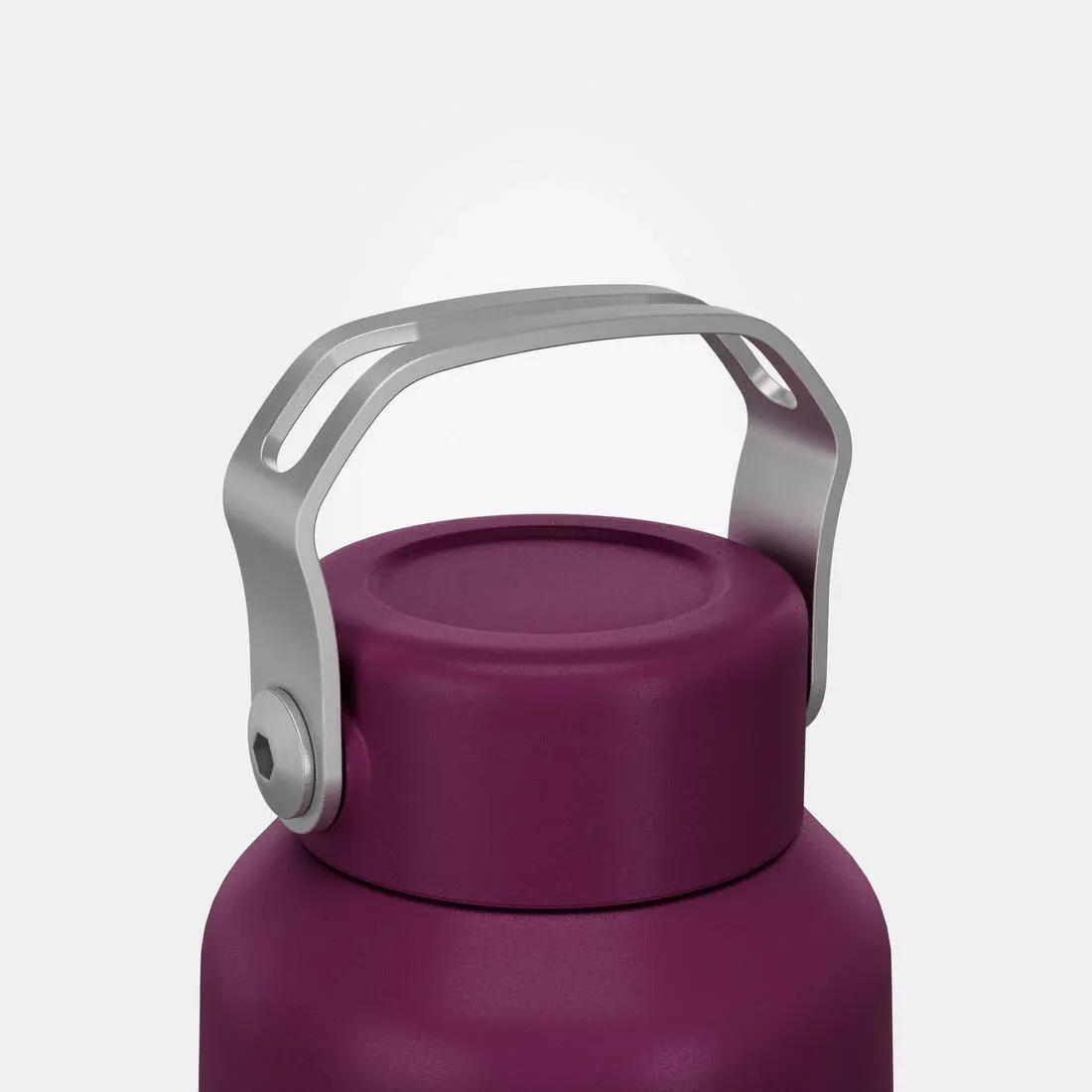 QUECHUA - Stainless Steel Hiking Flask With Screw Cap Mh100 0.6 L, Purple