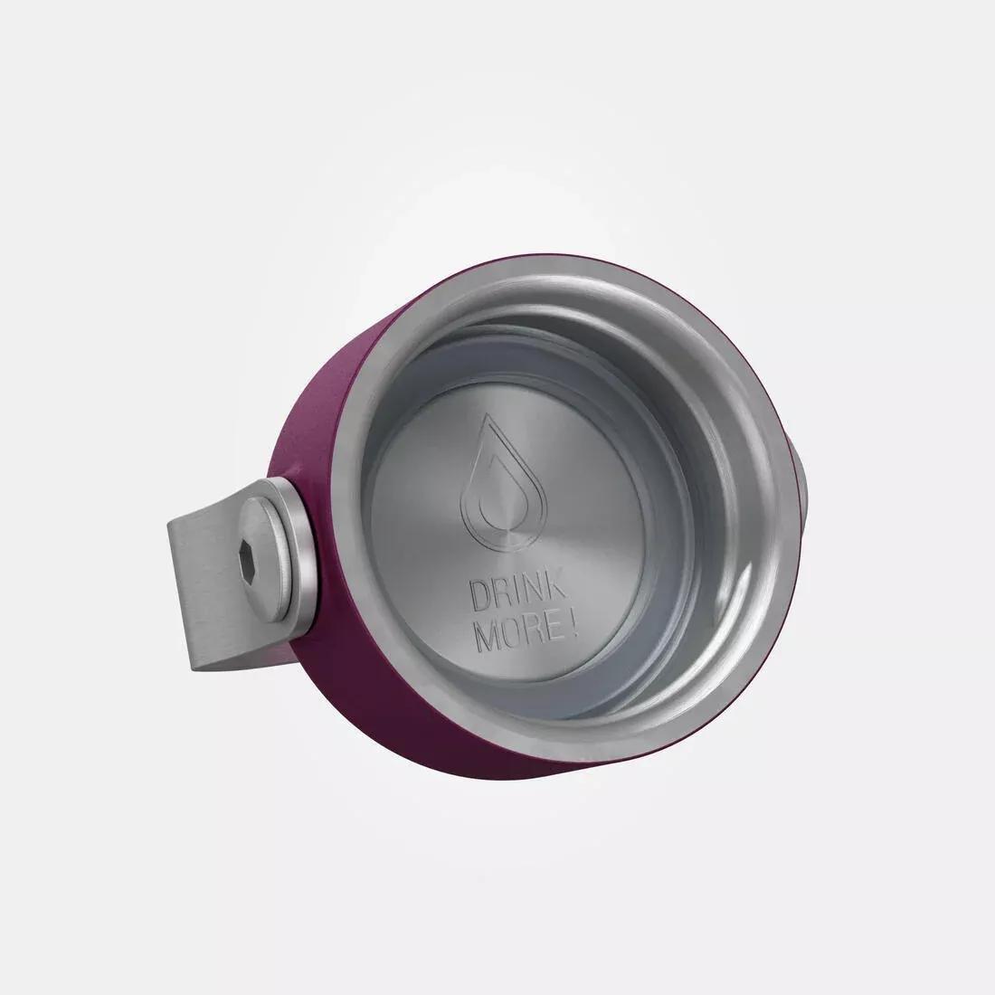 QUECHUA - Stainless Steel Hiking Flask With Screw Cap Mh100 0.6 L, Purple