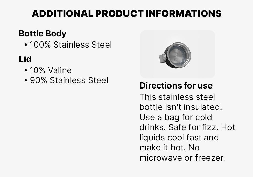 Stainless Steel Hiking Flask with Screw Cap MH100, Grey, No Color, large image number 16