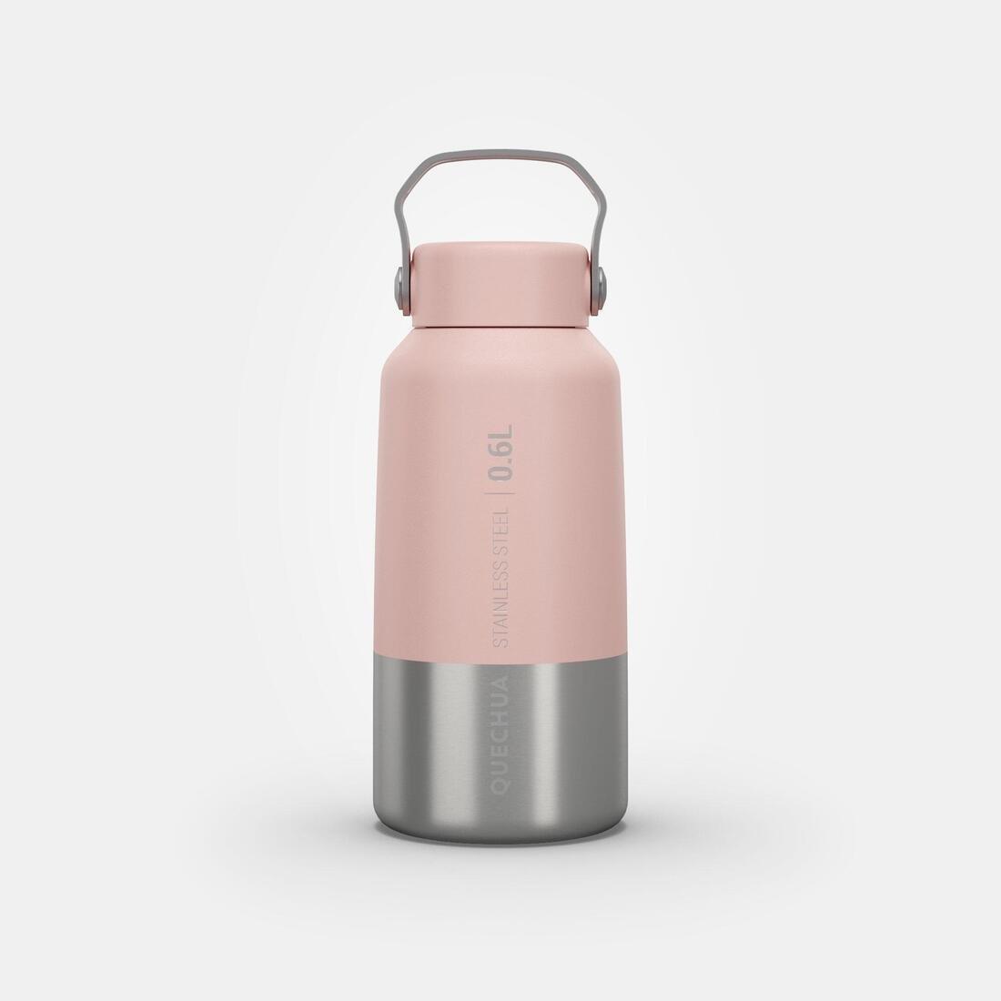 Stainless Steel Hiking Flask With Screw Cap Mh100 0.6 L, Pink, No Color, large image number 2