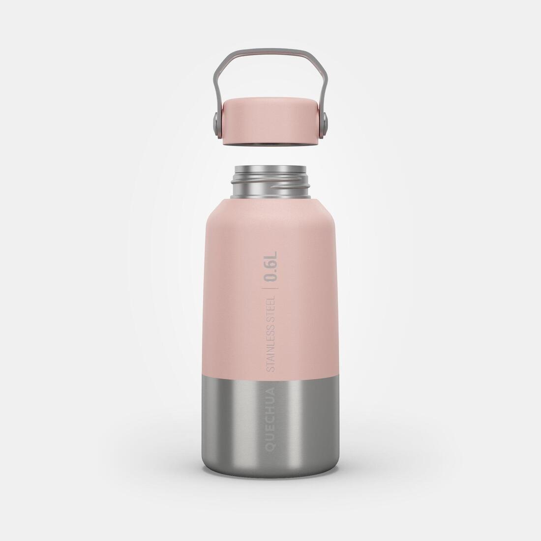 Stainless Steel Hiking Flask With Screw Cap Mh100 0.6 L, Pink, No Color, large image number 9