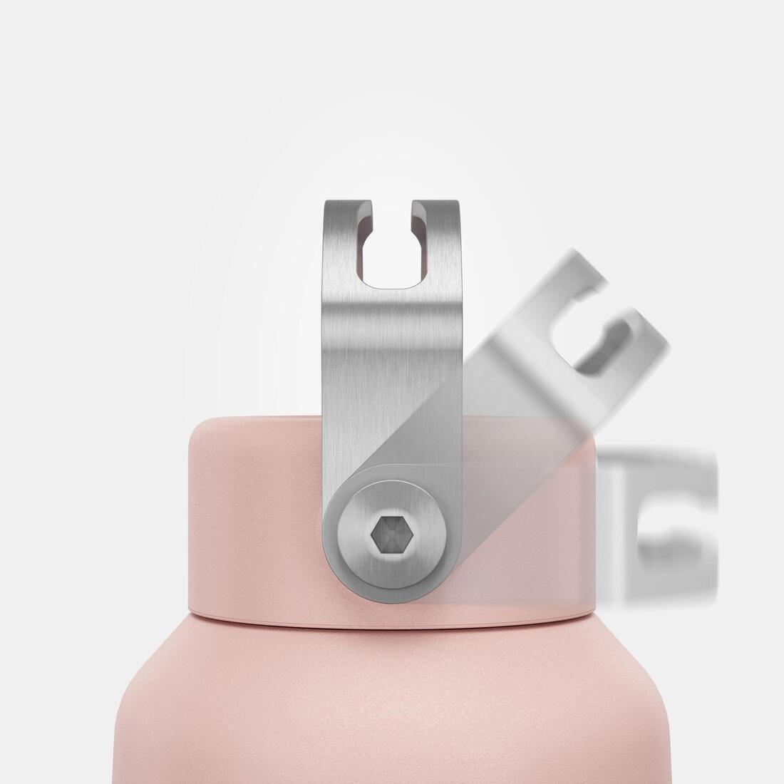Stainless Steel Hiking Flask With Screw Cap Mh100 0.6 L, Pink, No Color, large image number 12