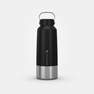 QUECHUA - Hiking Stainless Steel Water Bottle with Screw Top MH100 , Carbon Grey