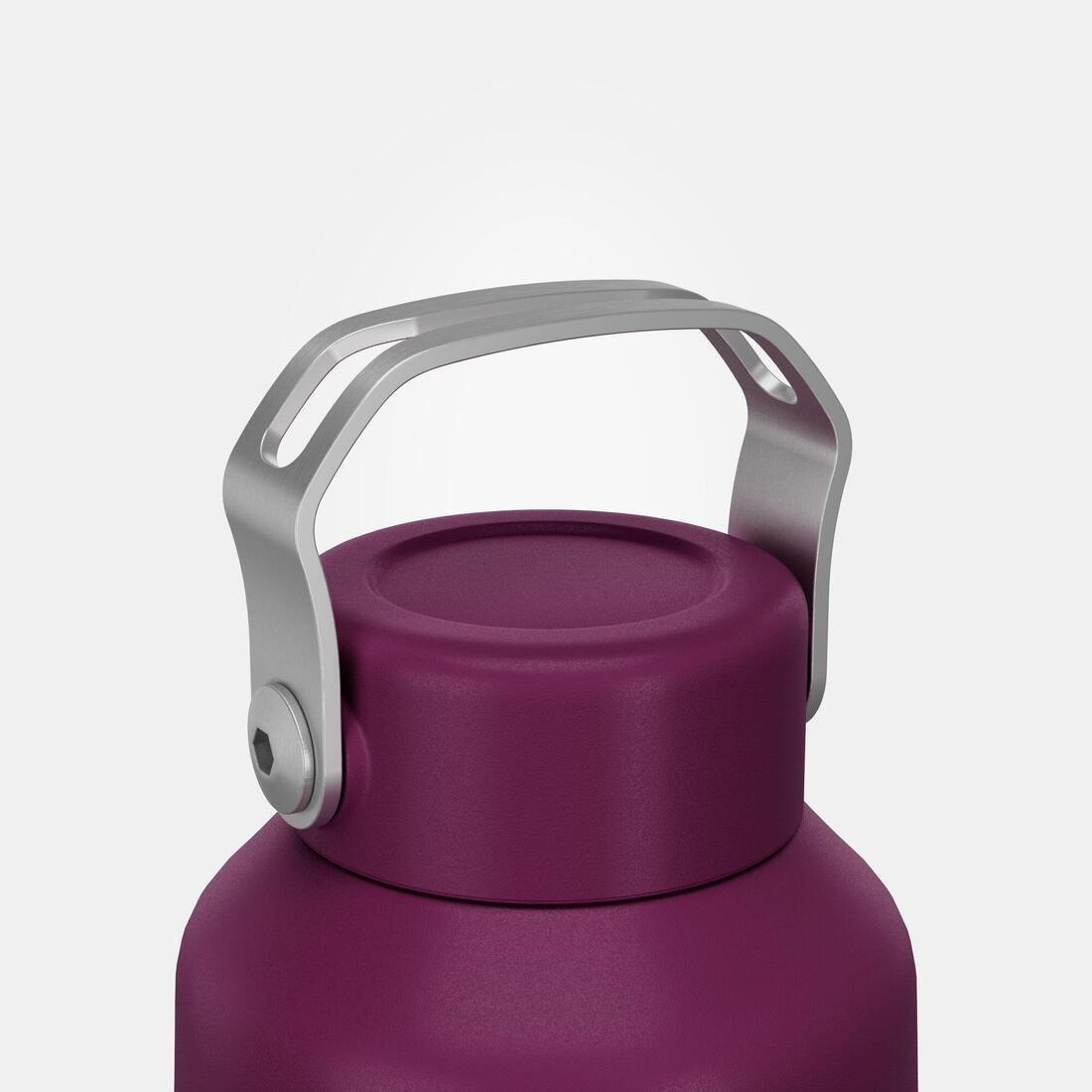 Hiking Stainless Steel Water Bottle With Screw Top - Mh100 1L, White, No Color, large image number 11