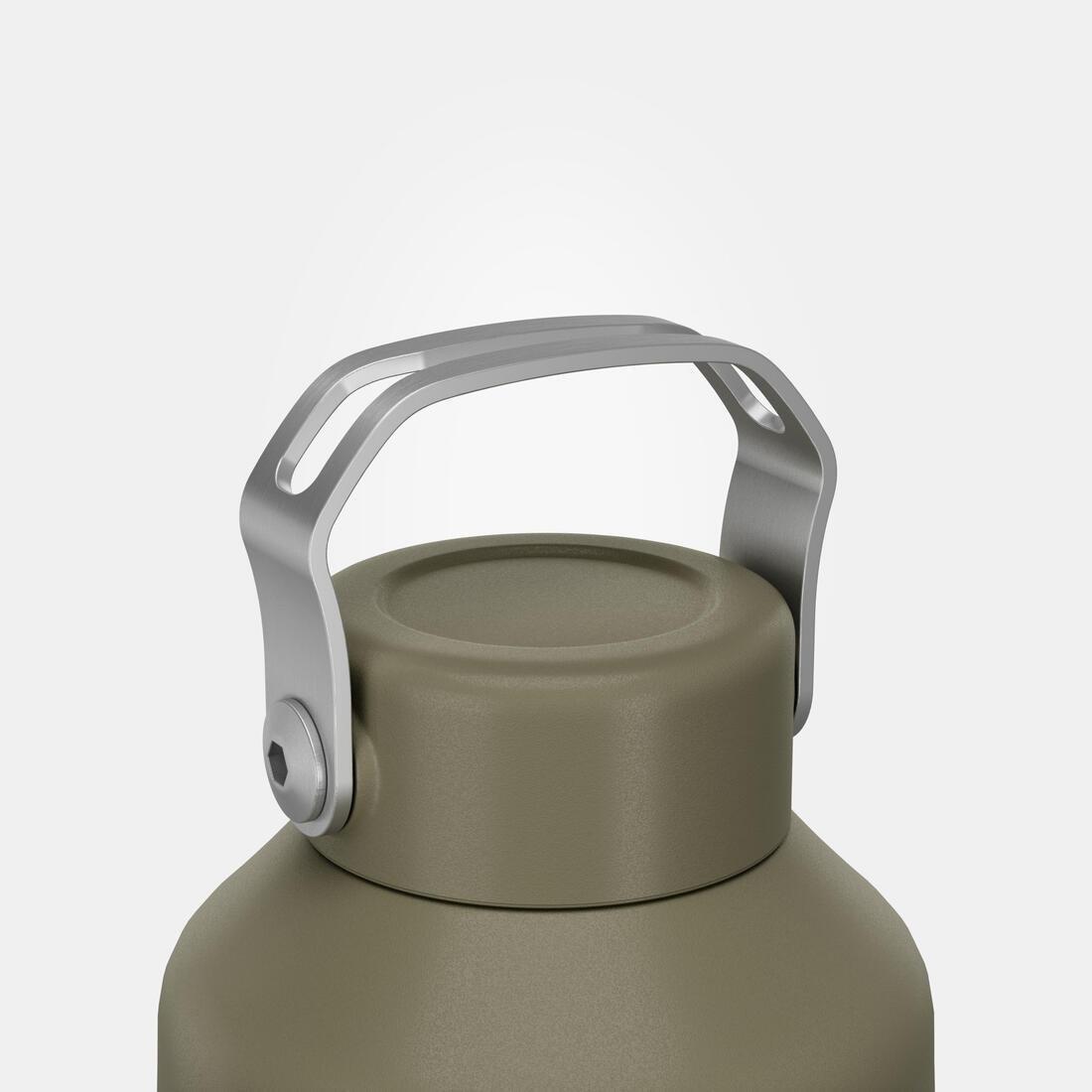 QUECHUA - Stainless Steel Hiking Flask With Screw Cap - Mh100 1.5 L, Khaki