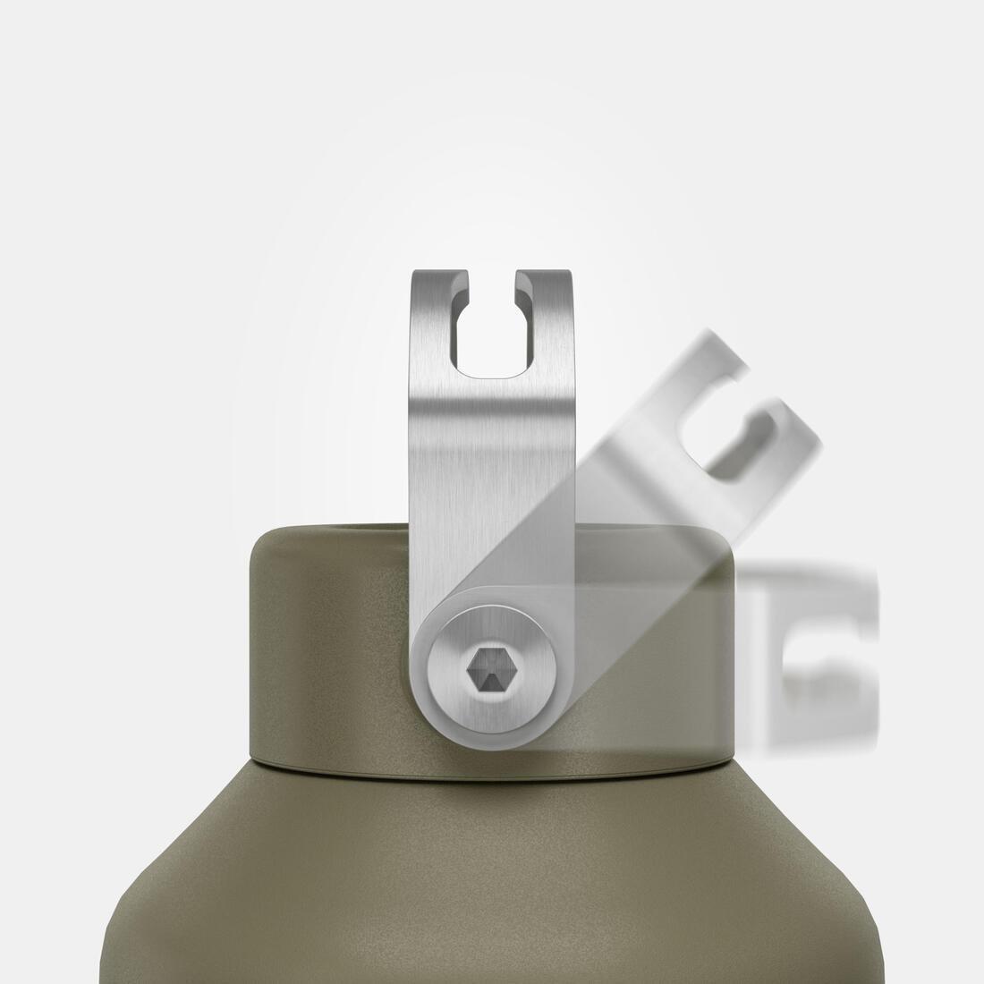 Stainless Steel Hiking Flask With Screw Cap - Mh100 1.5 L, Khaki, No Color, large image number 4