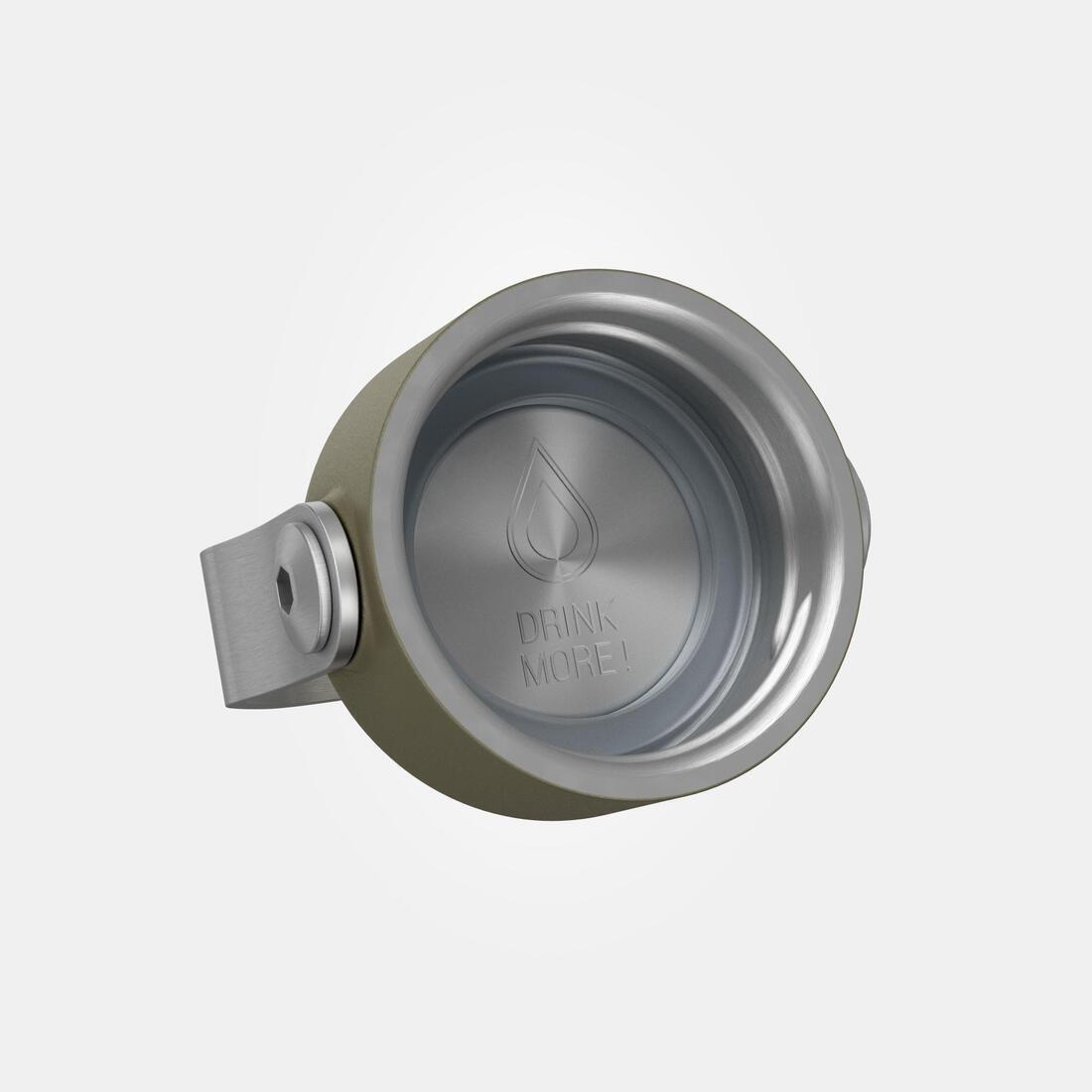 Stainless Steel Hiking Flask With Screw Cap - Mh100 1.5 L, Khaki, No Color, large image number 5