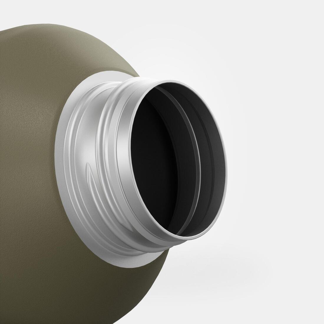 Stainless Steel Hiking Flask With Screw Cap - Mh100 1.5 L, Khaki, No Color, large image number 6