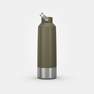 QUECHUA - Stainless Steel Hiking Flask With Screw Cap - Mh100 1.5 L, Khaki