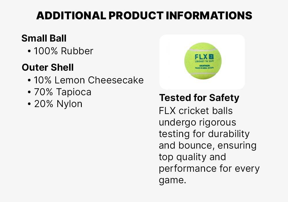 Tb Soft Extra Bounce Cricket Tennis Ball, Lime Yellow, No Color, large image number 2