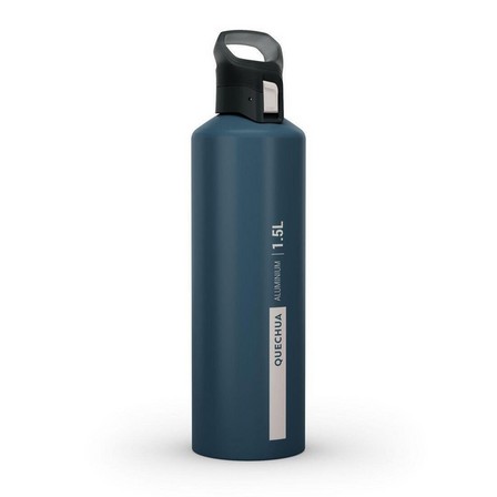 QUECHUA - Hiking Flask Mh500 Quick-Open Cap 1.5 Litre Aluminium, Blue