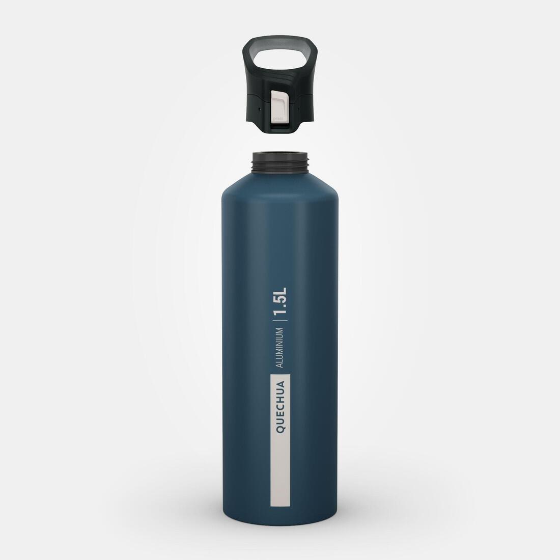 Hiking Flask Mh500 Quick-Open Cap 1.5 Litre Aluminium, Blue, No Color, medium
