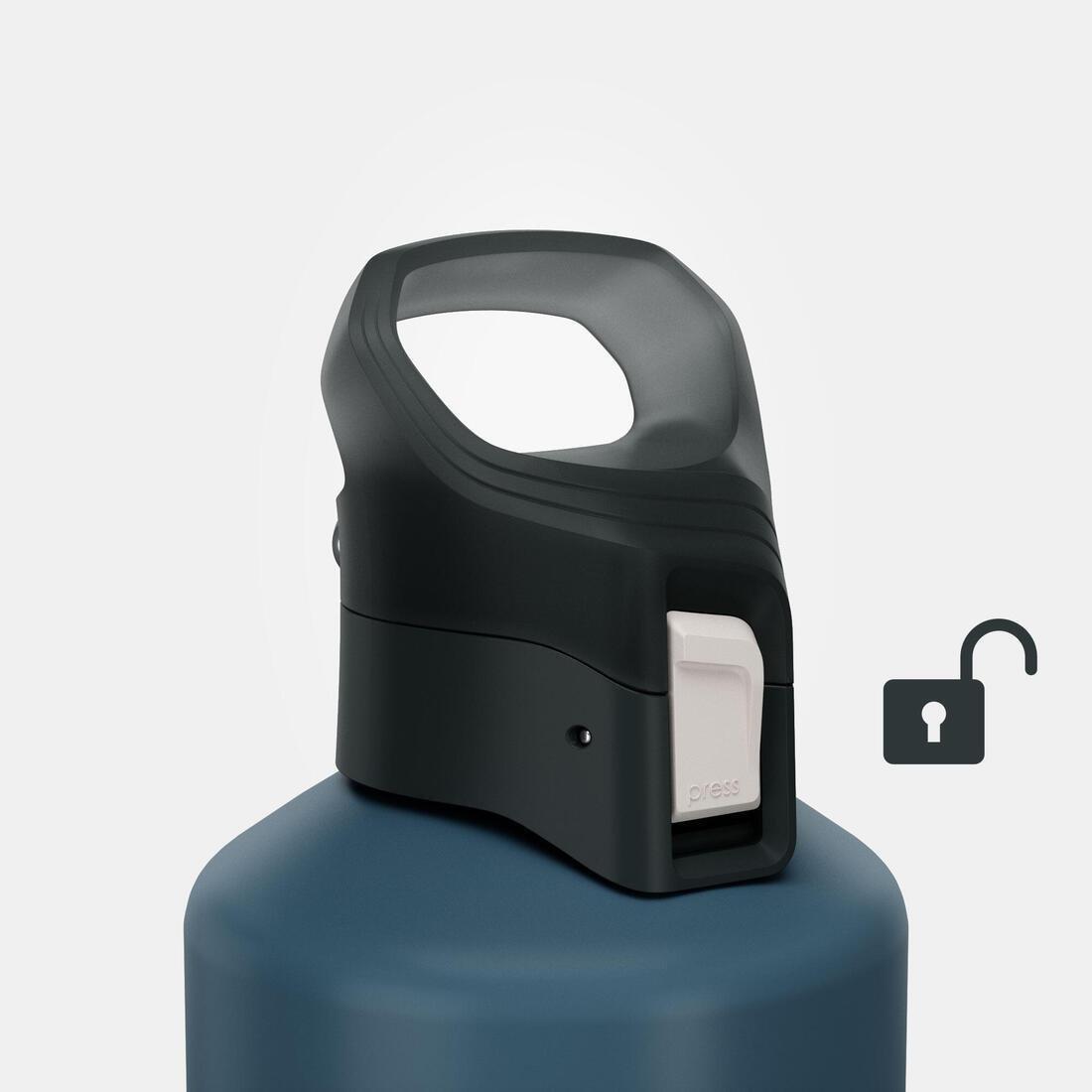 Hiking Flask Mh500 Quick-Open Cap 1.5 Litre Aluminium, Blue, No Color, large image number 4