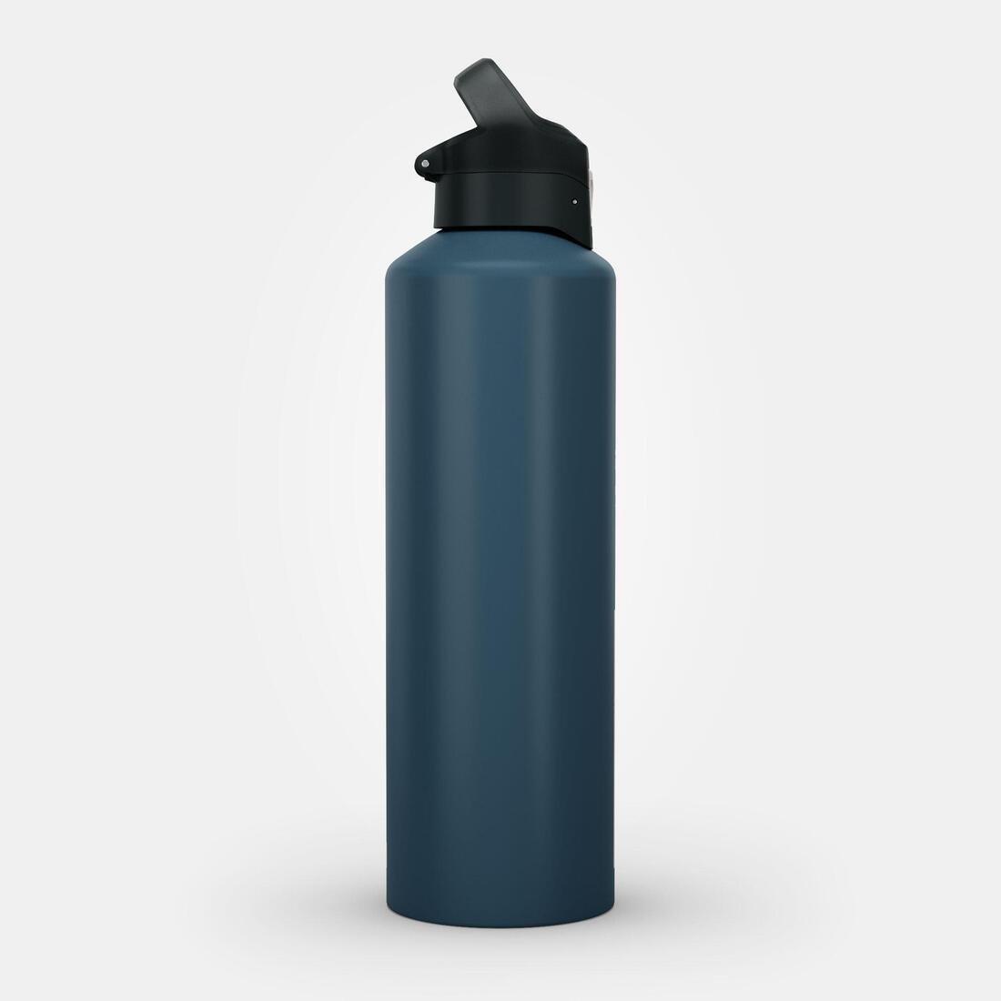 QUECHUA - Hiking Flask Mh500 Quick-Open Cap 1.5 Litre Aluminium, Blue