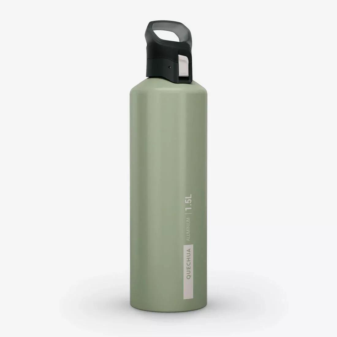 1.5L Aluminium Flask With Quick-Open Cap For Hiking, Green, No Color, large image number 1