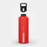 QUECHUA - Hiking Flask Mh500 Quick-Open Cap 1 Litre Aluminium, Red